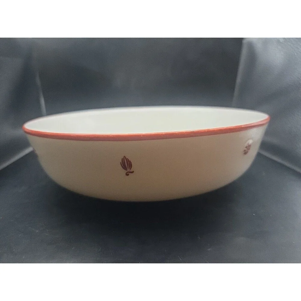 Vintage Porcelain Lamberton Rena Red Salad Serving Bowl